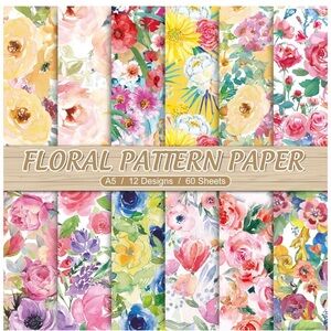 Floral Pattern Paper Set - Multicolor